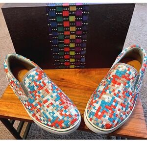 Bernie Mev Verona GOURAMI LUREX Slip On Shoes Women Size 37/6.5US Woven NWB